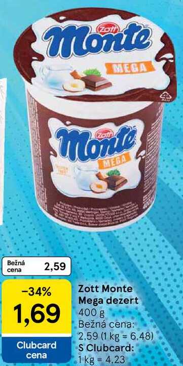 Zott Monte Mega dezert, 400 g
