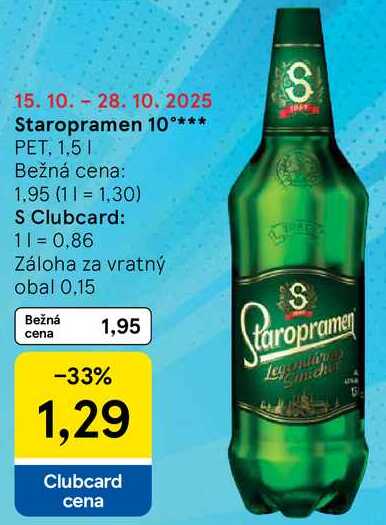 Staropramen 10°, 1,5 l