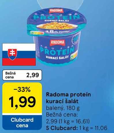 Radoma proteín kurací šalát, 180 g