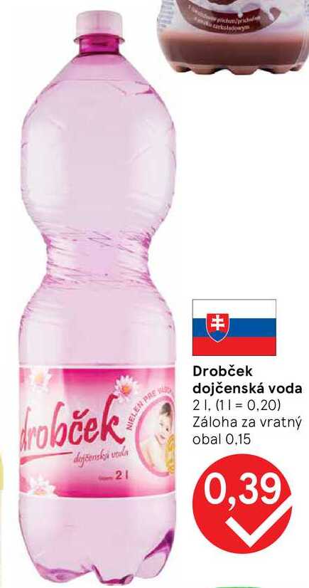 Drobček dojčenská voda, 2 l