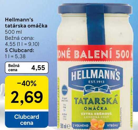 Hellmann's tatárska omáčka, 500 ml