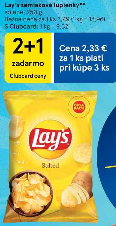 Lay's zemiakové lupienky, 250 g 