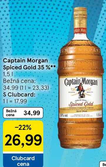 Captain Morgan Spiced Gold 35 %, 1,5 l
