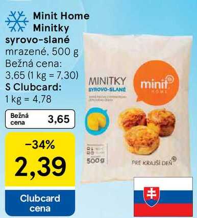 Minit Home Minitky syrovo-slané, 500 g 