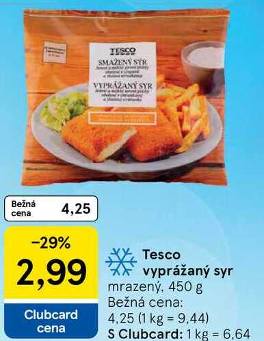 Tesco vyprážaný syr, 450 g 
