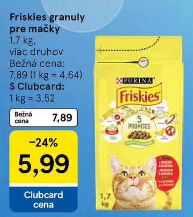 Friskies granuly pre mačky, 1,7 kg