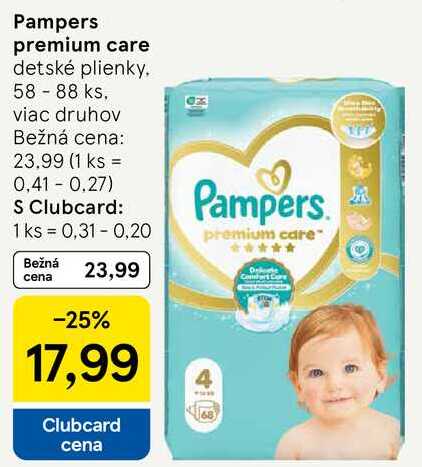 Pampers premium care, 58-88 ks