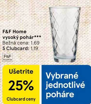 F&F Home vysoký pohár