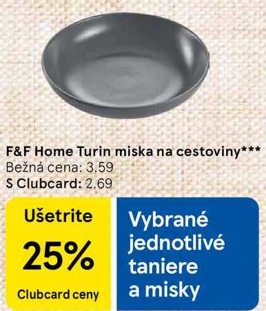 F&F Home Turin miska na cestoviny
