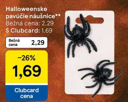 Halloweenske pavúčie náušnice