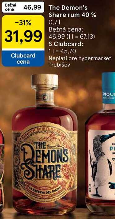 The Demon's Share rum 40 %, 0,7 l