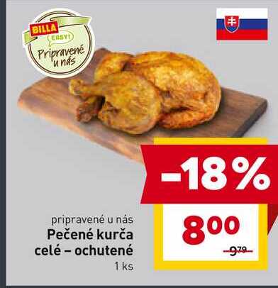 Pečené kurča celé - ochutené 1 ks 