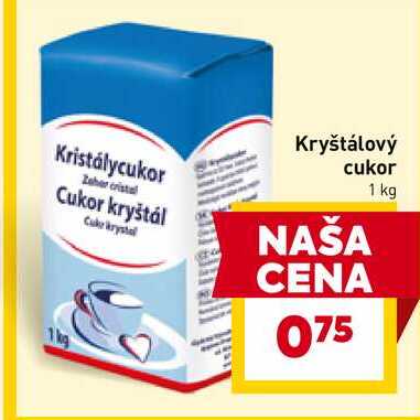 Kryštálový cukor 1 kg  v akcii