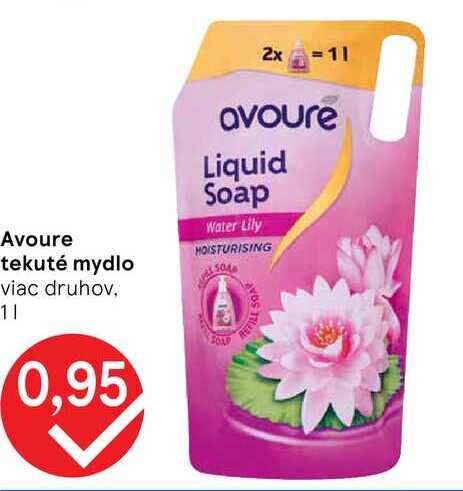 Avoure tekuté mydlo viac druhov, 1l