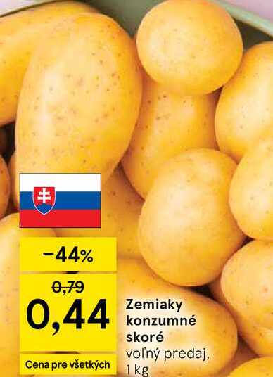 Zemiaky konzumné skoré voľný predaj 1kg