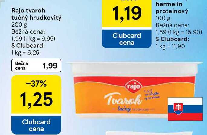 Rajo tvaroh tučný hrudkovitý 200 g