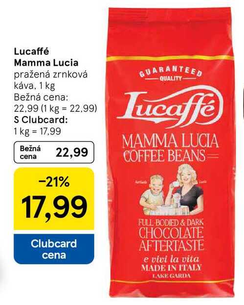 Lucaffé Mamma Lucia pražená zrnková káva, 1 kg 