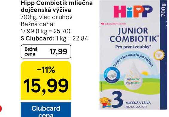 Hipp Combiotik mliečna dojčenská výživa 700 g
