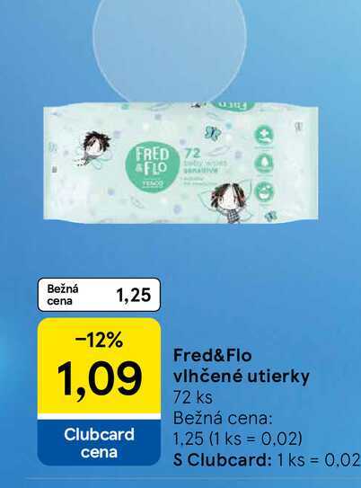 Fred&Flo vlhčené utierky 72 ks