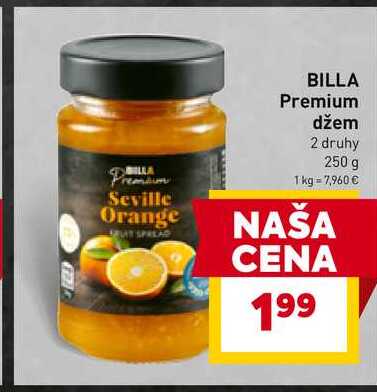 BILLA Premium džem 2 druhy 250 g 