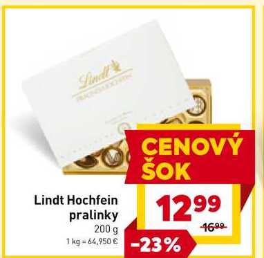 Lindt Hochfein pralinky 200 g 