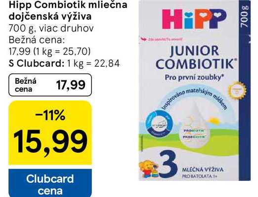 Hipp Combiotik mliečna dojčenská výživa, 700 g