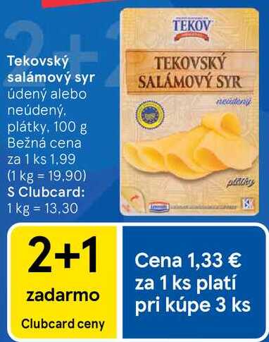 Tekovský salámový syr, 100 g