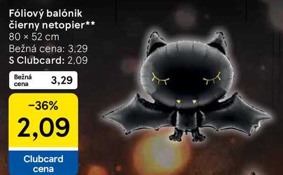 Fóliový balónik čierny netopier
