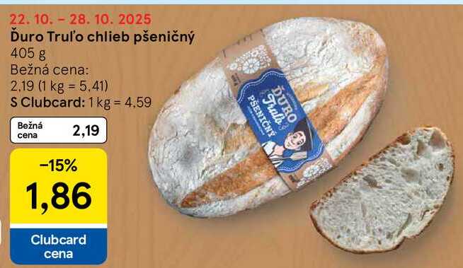 Ďuro Trul'o chlieb pšeničný, 405 g  v akcii