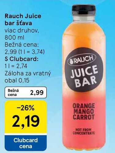 Rauch Juice bar šťava, 800 ml 