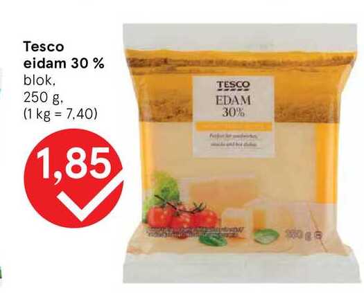 Tesco eidam 30% blok 250g