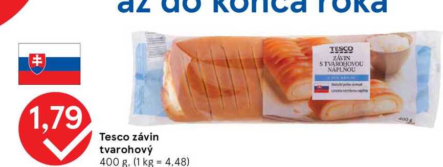 Tesco závin tvarohový 400 g