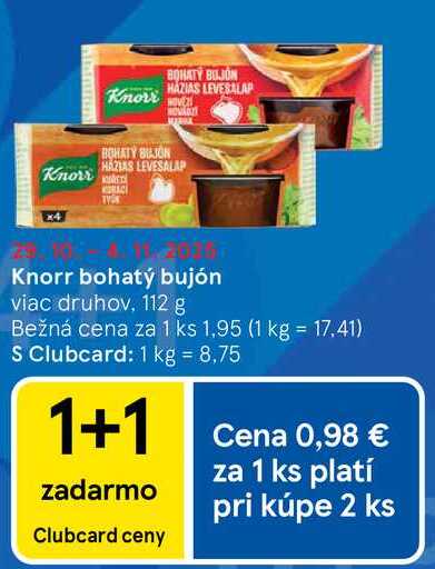 Knorr bohatý bujón viac druhov, 112 g