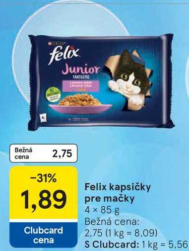 Felix kapsičky pre mačky 4× 85 g
