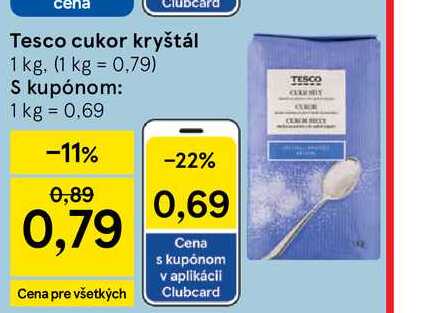 Tesco cukor kryštál 1 kg