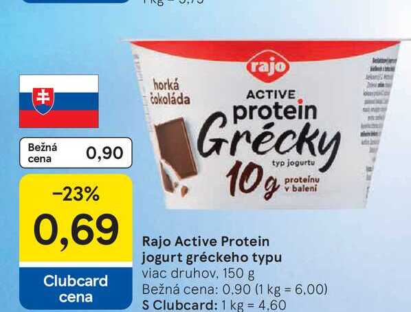 Rajo Active Protein jogurt gréckeho typu viac druhov, 150 g