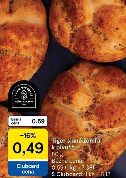 Tiger slaná žemľa k pivu 80 g