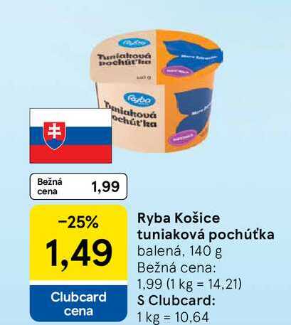 Ryba Košice tuniaková pochúťka 140g