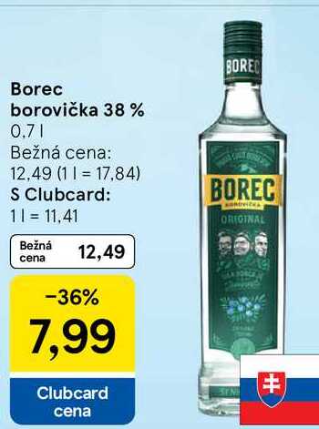 Borec borovička 38 % 0.7l