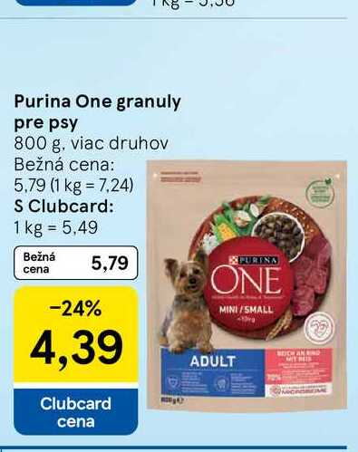 Purina One granuly pre psy 800 g