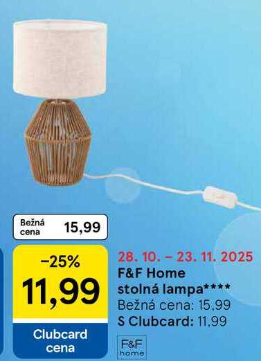 F&F Home stolná lampa