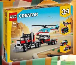 LEGO® Creator 31146 Nákladiak s plochou korbou a helikoptérou