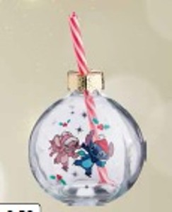 Tesco pohár so slamkou v tvare vianočnej gule*