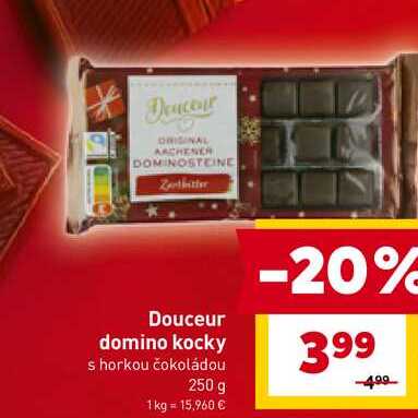 Douceur domino kocky s horkou čokoládou 250 g
