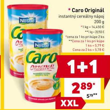 Caro Originál instantný cereálny nápoj 200 g