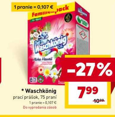 Waschkönig prací prášok, 75 praní