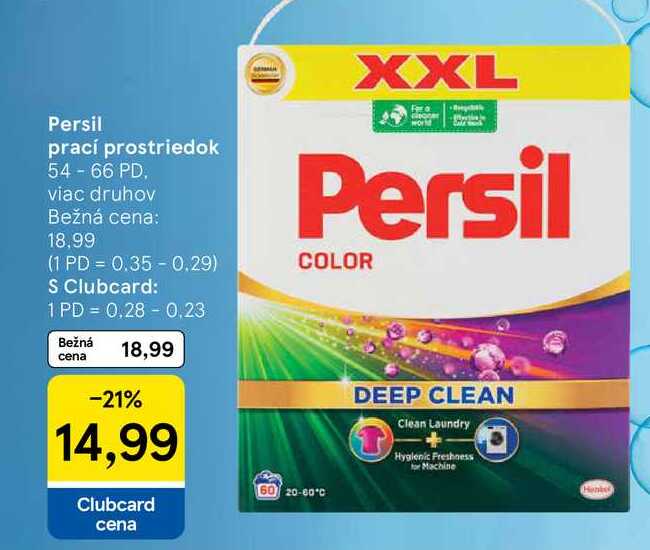 Persil prací prostriedok 54 - 66 PD, viac druhov