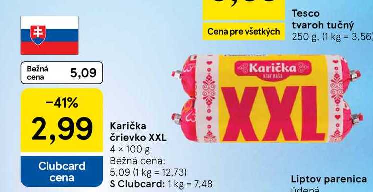 Karička črievko XXL 4 x 100 g