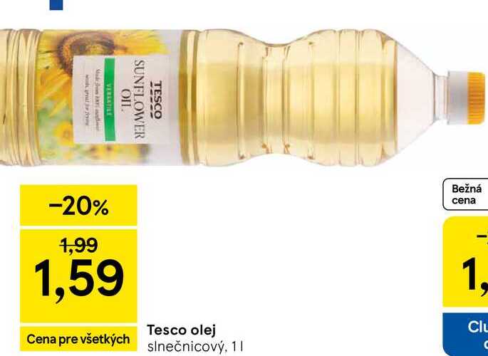 Tesco olej slnečnicový, 1l