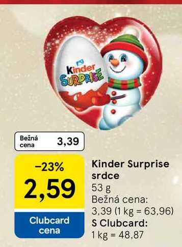 Kinder Surprise srdce 53 g